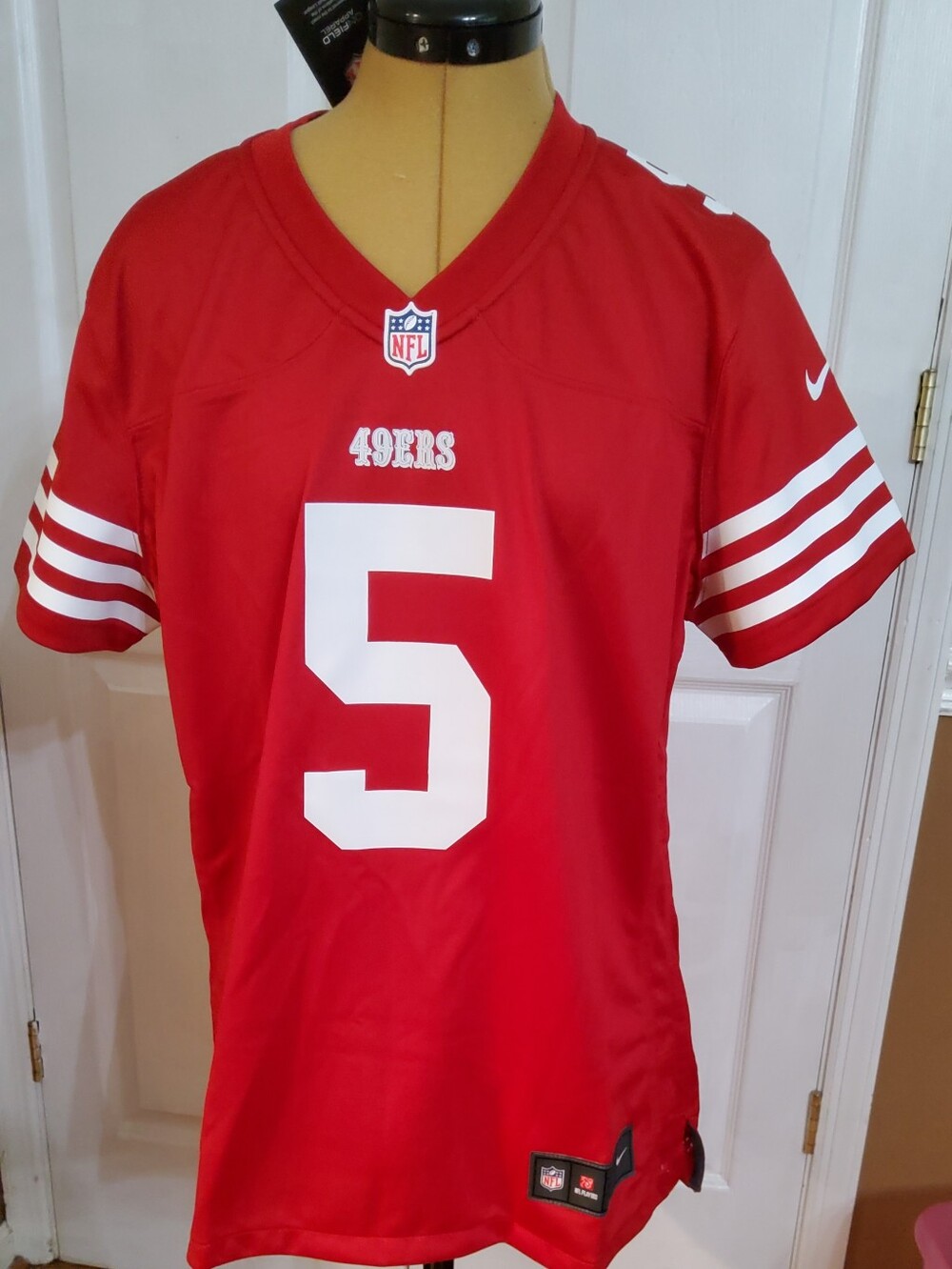Nike San Francisco 49ers Trey Lance #5 Women’s XL NFL Jersey Red NWT
